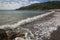 Crashing waves at Pwll Du Bay