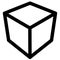 Crate / box or cube icon, symbol. Geometry, shipping, delivery,