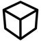 Crate / box or cube icon, symbol. Geometry, shipping, delivery,