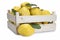 Crate with quinces