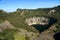 Crater with black lake