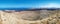 Crater of Caldera Blanca, old volcano in Lanzarote, Canary islands, Spain