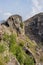 Crater of Italy biggest volcano Vesuvius. Panorama view.