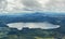 Crater Karymsky Lake. Kronotsky Nature Reserve on Kamchatka Peninsula.