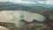 Crater Karymsky Lake. Kronotsky Nature Reserve. View from helicopter stock footage video