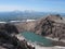 Crater lake in Gorely volcano, Kamchatka, Russia