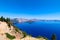Crater Lake and Wizard Island scenic overlook