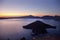 Crater Lake Wizard Island Sunrise Oregon