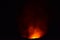 Crater of the Masaya volcano with lava inside, in Nicaragua