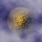 Crater moon on clouds sky backgrounds