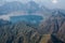 The crater of Mt. Pinatubo from the air, Philippines