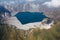 The crater of Mt. Pinatubo from the air, Philippines