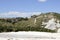 The crater of the Solfatara volcano in the Phlegraean Fields in Italy