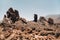 A crater in the Teide Volcano National Park.A Martian view.Tenerife.Spain