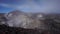 Crater on top of Mount Fuji, Japan.