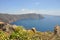 Crater view on greek island santorini