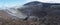 Crater of vocano on Vulcano island near Sicily, It