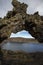 Crater volcanico Laguna Azul, Rio Gallegos, Patagonian province of Santa Cruz, Argentina