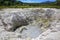 Crater in Wai-O-Tapu Thermal Wonderland in Rotorua, New Zealand