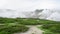 Craters of The Moon Geysers Park, New Zealand. Steam from geothermal valley. Slow motion