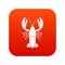 Crawfish icon digital red