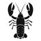Crawfish icon, simple style
