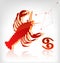 Crawfish zodiac astrology icon for horoscope