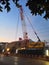 Crawler crane for monorail construction