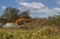 Crawler tractor working in Grantham.