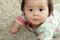Crawling Japanese baby girl