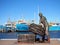 Cray Fisherman Bronze Ststue, Fremantle Fishing Port, Western Australia