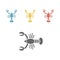 Crayfish crustaceans lobster crawfish flat icon