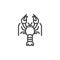 Crayfish line icon