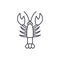 Crayfish line icon concept. Crayfish vector linear illustration, symbol, sign