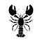Crayfish, lobster silhouette vector drawing