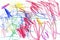 Crayon colorful strokes hand drawn scribbles