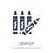 Crayon icon. Trendy flat vector Crayon icon on white background