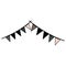 Crayon silhouette of multicolored decorative pair of pennants party hanging