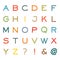 Crayon style alphabet letters