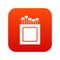 Crayons icon digital red