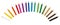 Crayons Radial Curve Colored Short Baby Pencils