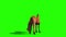 Crazed Brown Horse Loop Animals Green Screen back 3D Rendering Animation