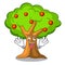 Crazy apple tree in agriculture the cartoon