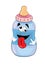 Crazy baby bottle cartoon