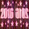 Crazy background for 2016 new year welcome with mirror numbers, decoration for new year greeting