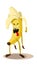 Crazy Banana Vector Character