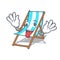 Crazy beach chair mascot cartoon