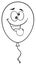 Crazy Black And White Balloon Cartoon Mascot Character
