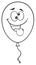 Crazy Black And White Balloon Cartoon Mascot Character.