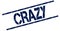 CRAZY blue distressed rubber stamp.